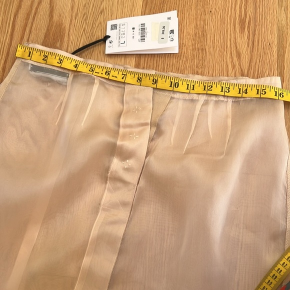 New! zara Ateller large lingerie style silk blend sheer two piece silk skirt. - Picture 14 of 16